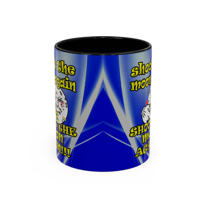 shoot the moon again - Accent Mug (blue-white wave)