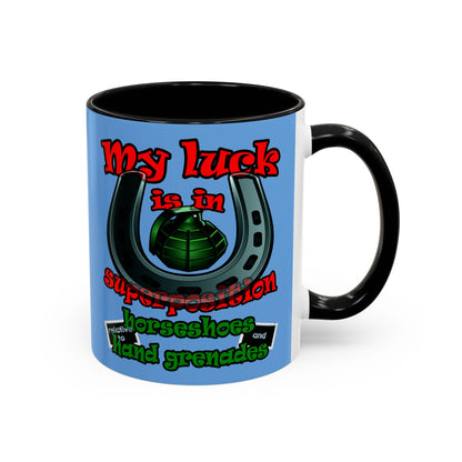 my luck - Accent Mug (light blue)