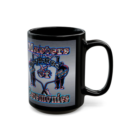 em cee squared - Black Mug (brushed nickel)