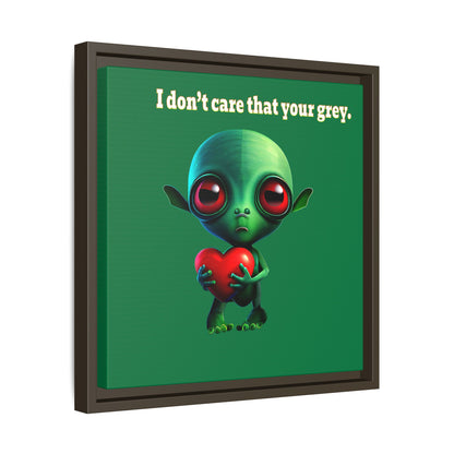 I don't care that your grey - framed canvas art (dark green)