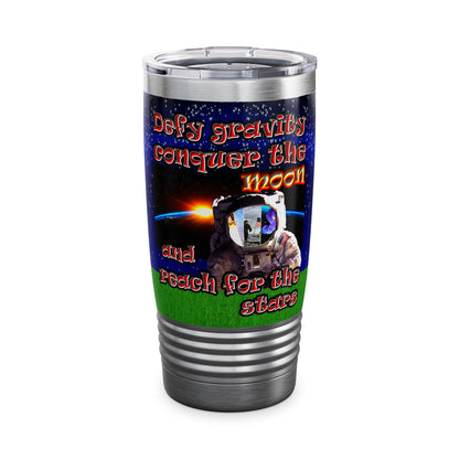 defy conquer reach - Ringneck Tumbler, 20oz ('snoops' background)