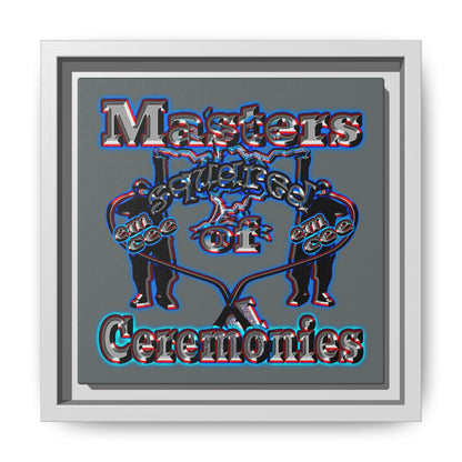 em cee squared - framed canvas art (dark grey)