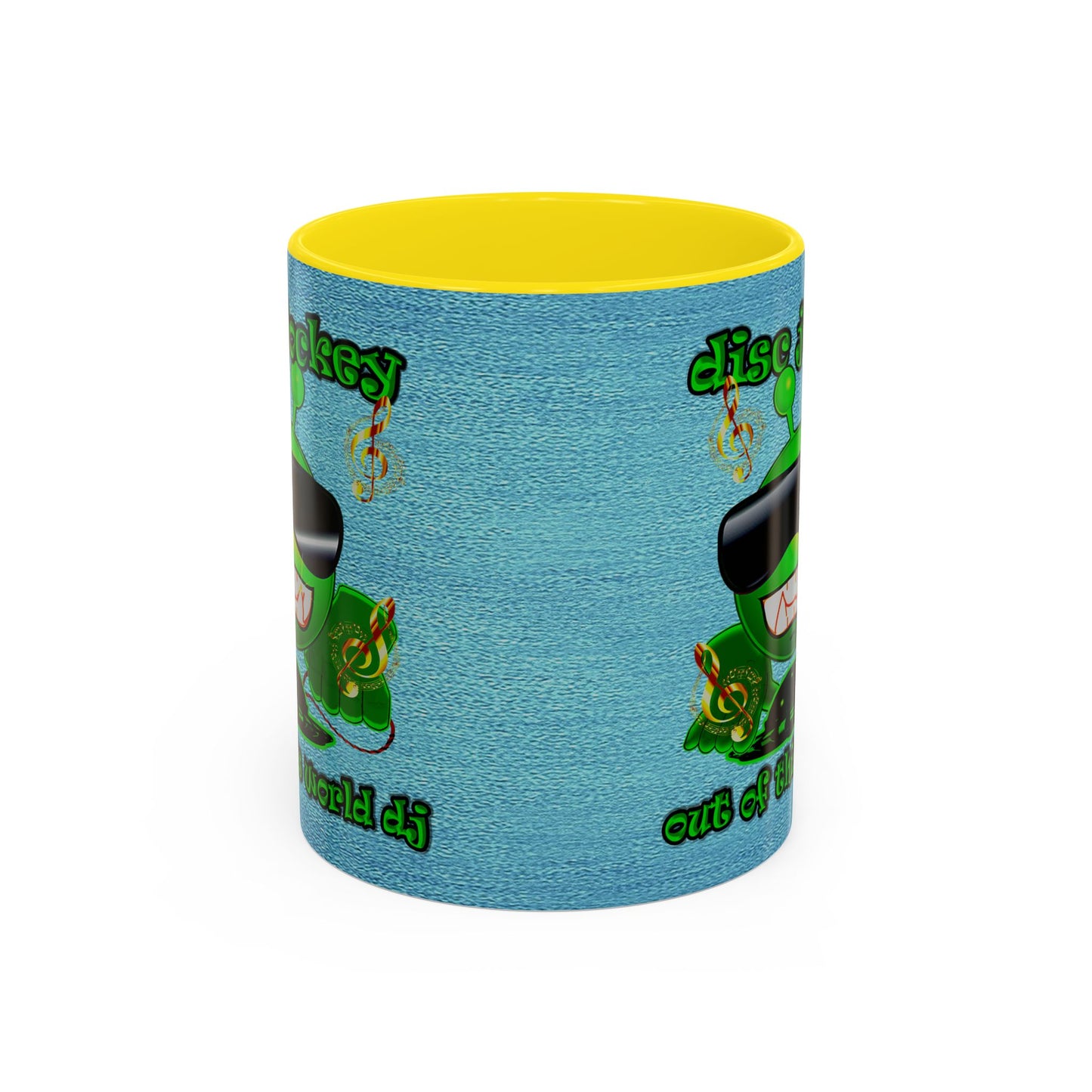 disc jockey - Accent Mug (faded dark blue)