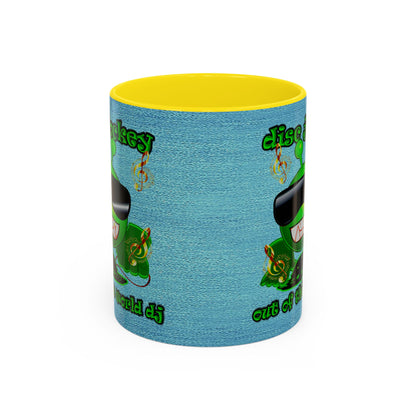 disc jockey - Accent Mug (faded dark blue)