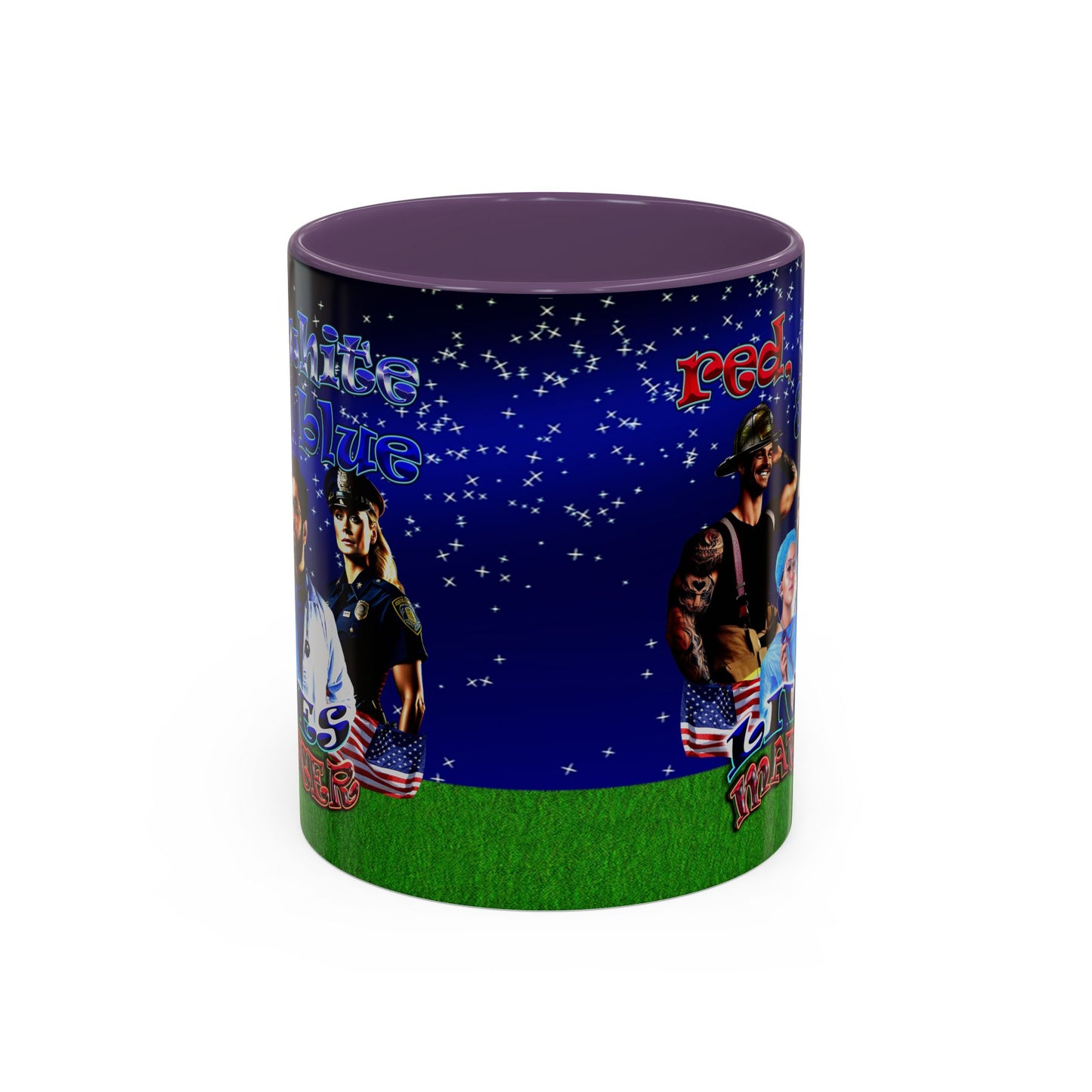 rw&b lives matter - Accent Mug ('snoops' background)