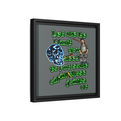 og - framed canvas art (dark grey)