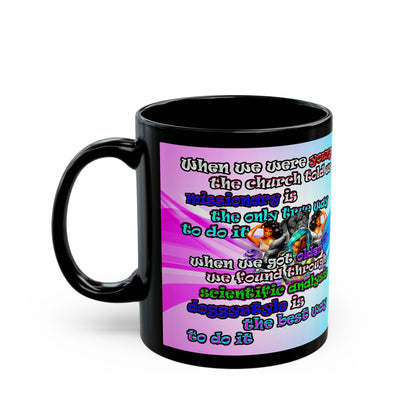 doggystyle - Black Mug (light blue-pink wave)