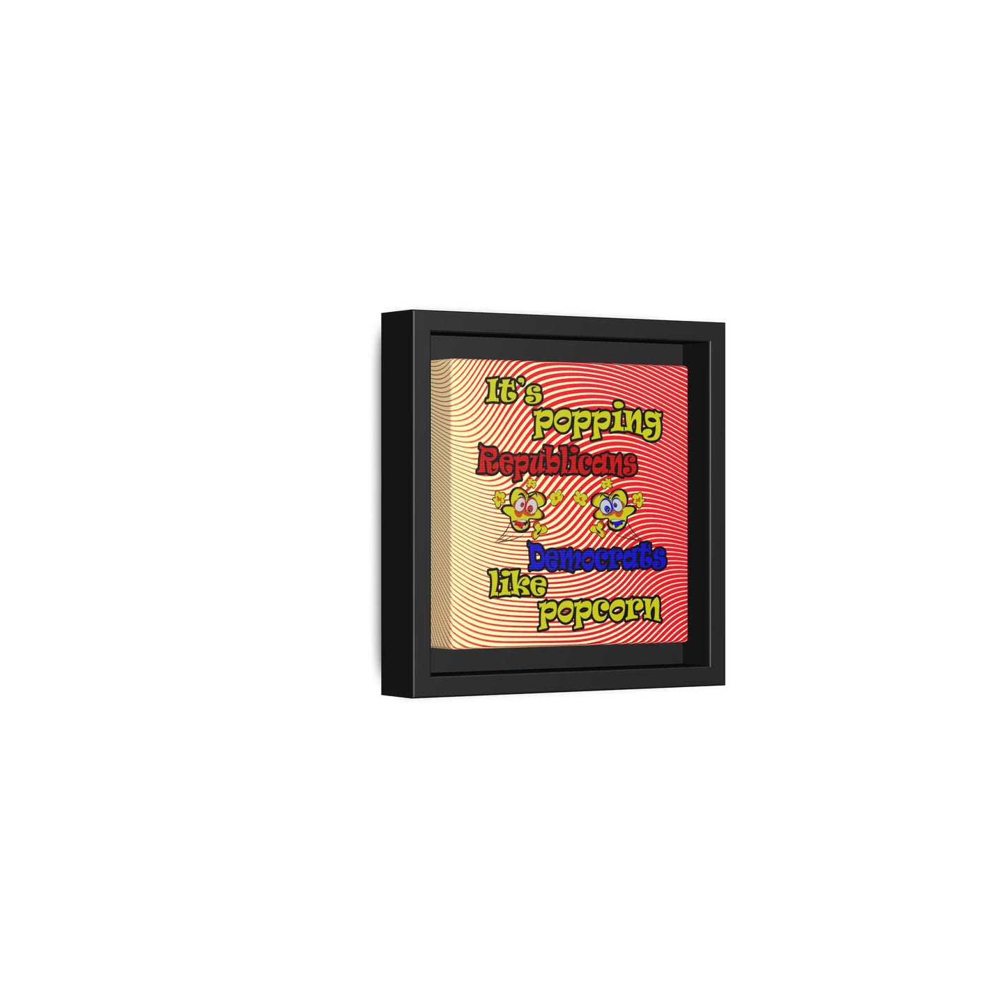 popping like popcorn - framed canvas art (yellow-orange wave)
