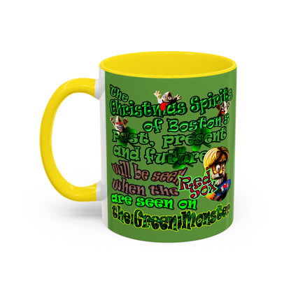 christmas spirits of boston - Accent Mug (green)