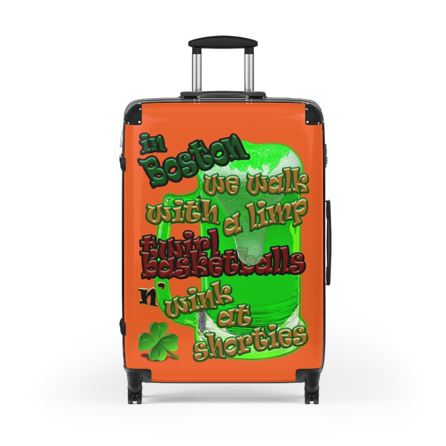 celtics logo - Suitcase (orange)