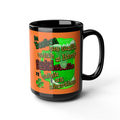 celtics logo - Black Mug (crusta)