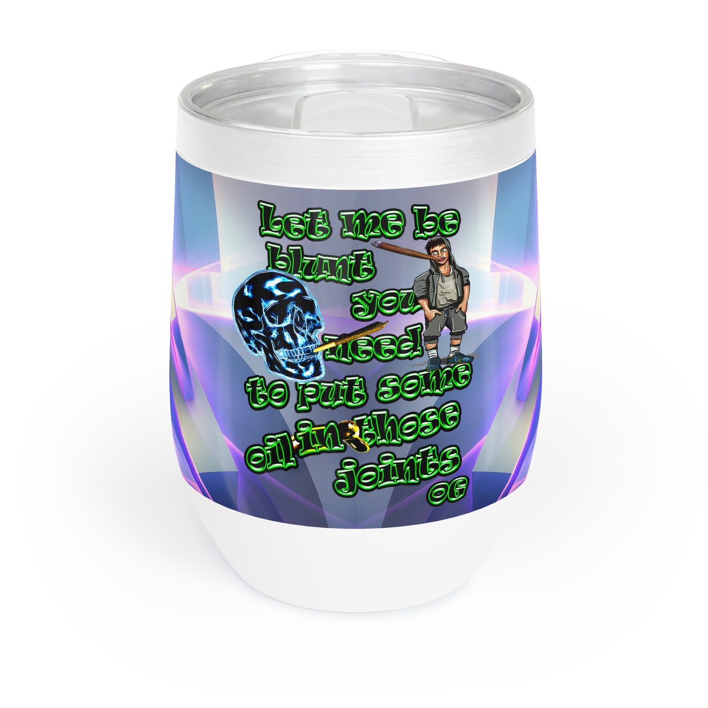 og - Chill Wine Tumbler (grey-pink wave)