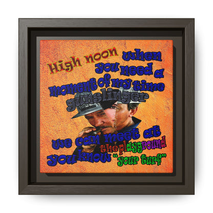 high noon - framed canvas art (burnt orange)