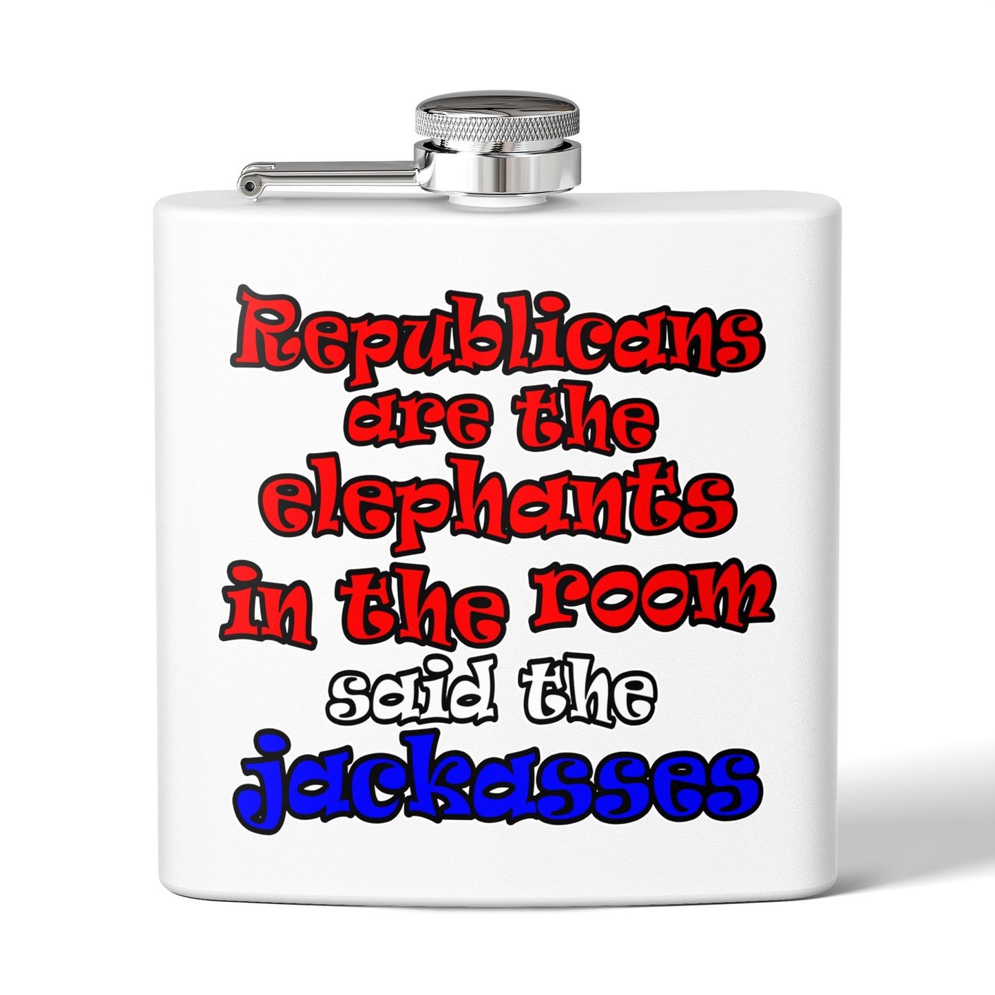 donkeys and elephants - Stainless Steel Flask