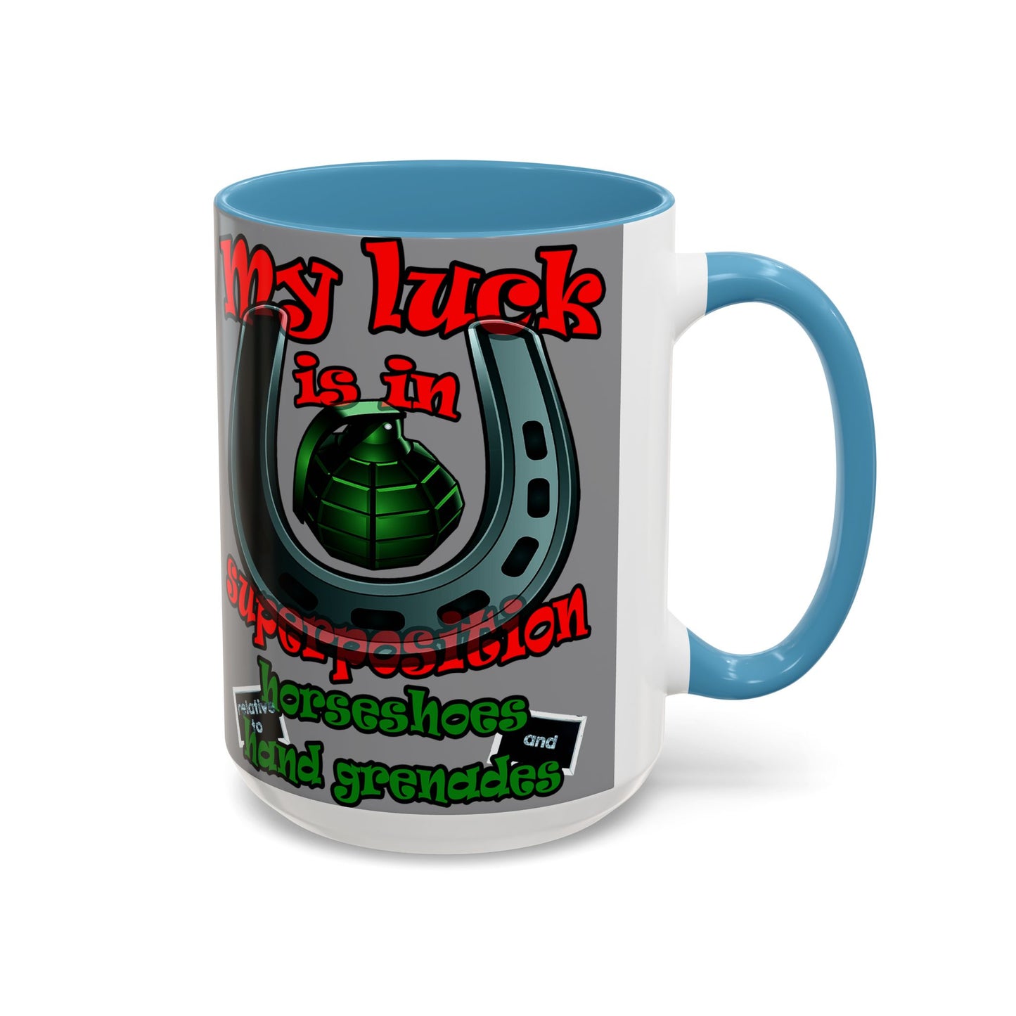 my luck - Accent Mug (grey)