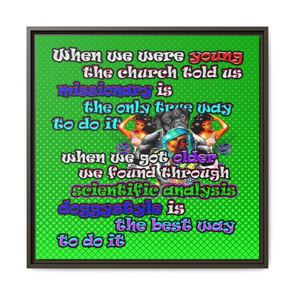 doggystyle - framed canvas art (logo green)