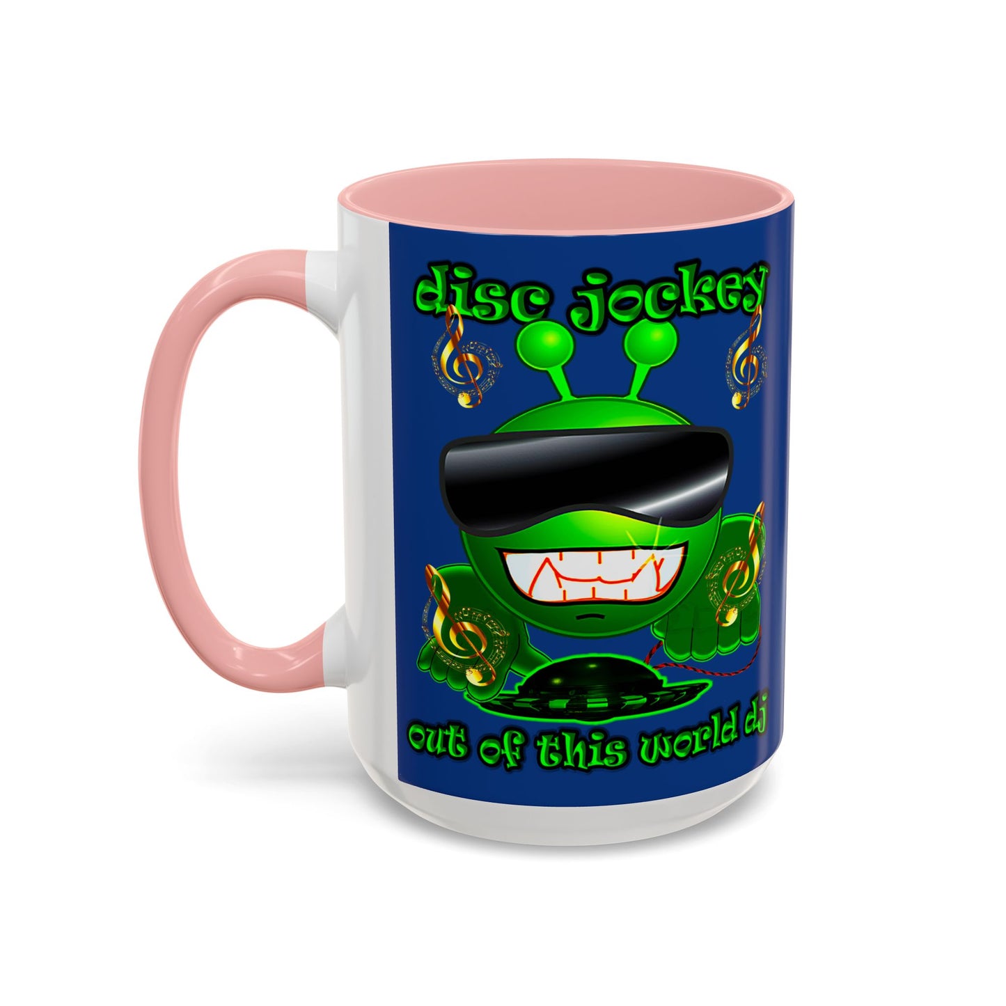 disc jockey - Accent Mug (dark blue)