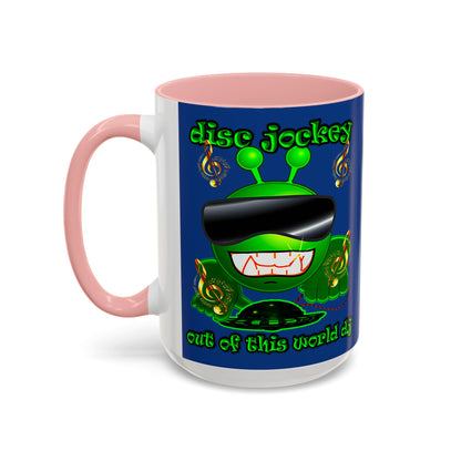 disc jockey - Accent Mug (dark blue)