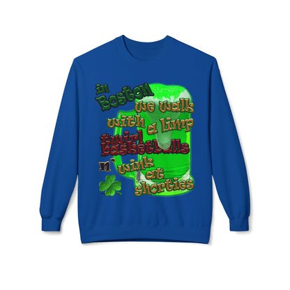 celtics logo - Unisex Midweight Softstyle Fleece Crewneck Sweatshirt