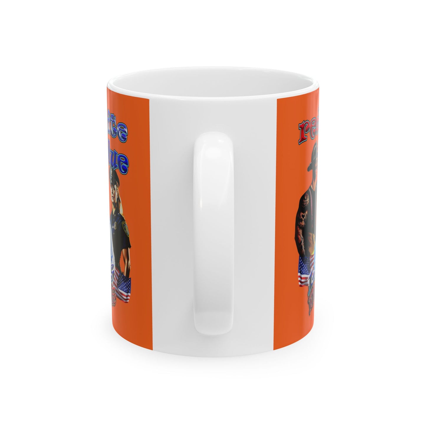 rw&b lives matter - White Mug (orange)