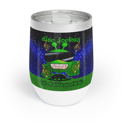 disc jockey - Chill Wine Tumbler ('snoops' background)