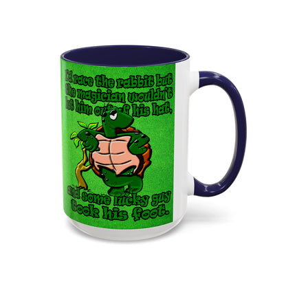 turtle race - Accent Mug (green turf)