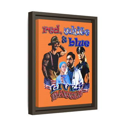 rw&b lives matter - framed canvas art (crusta)