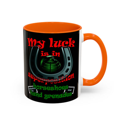 my luck - Accent Mug (black)