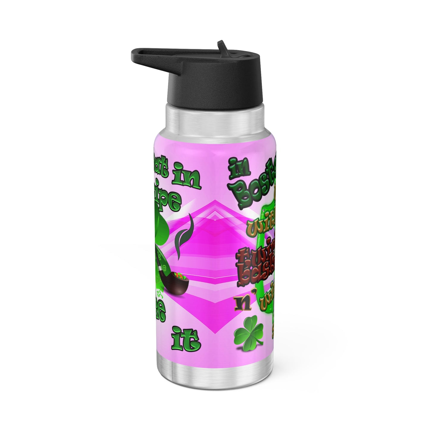 celtics logo - Gator Tumbler, 32oz  (light blue-pink wave)