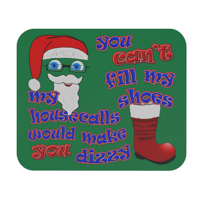 santa's shoes - Mouse Pad (Rectangle) (dark green)