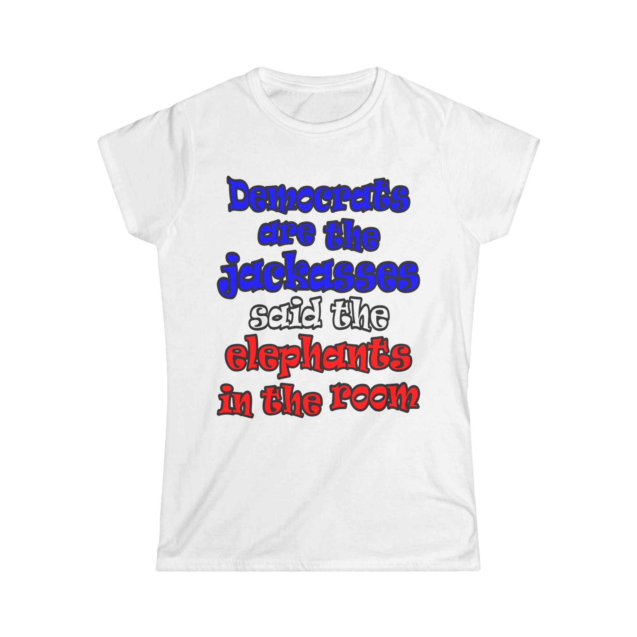 donkeys and elephants - Women's Softstyle Tee