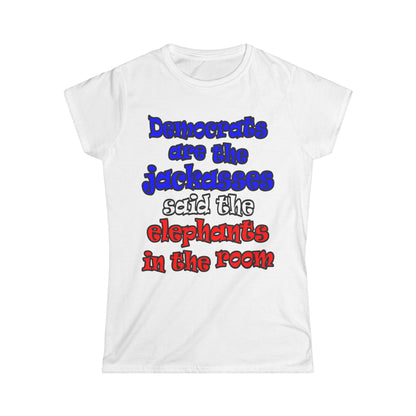 donkeys and elephants - Women's Softstyle Tee