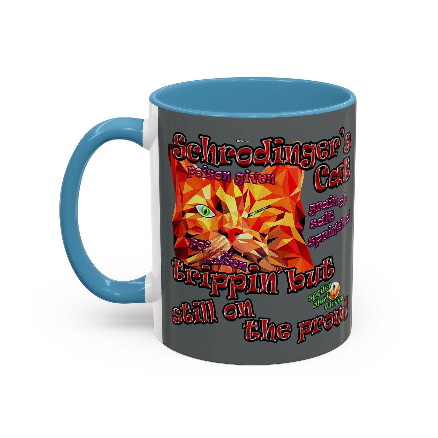 schrodinger's cat - Accent Mug (dark grey)