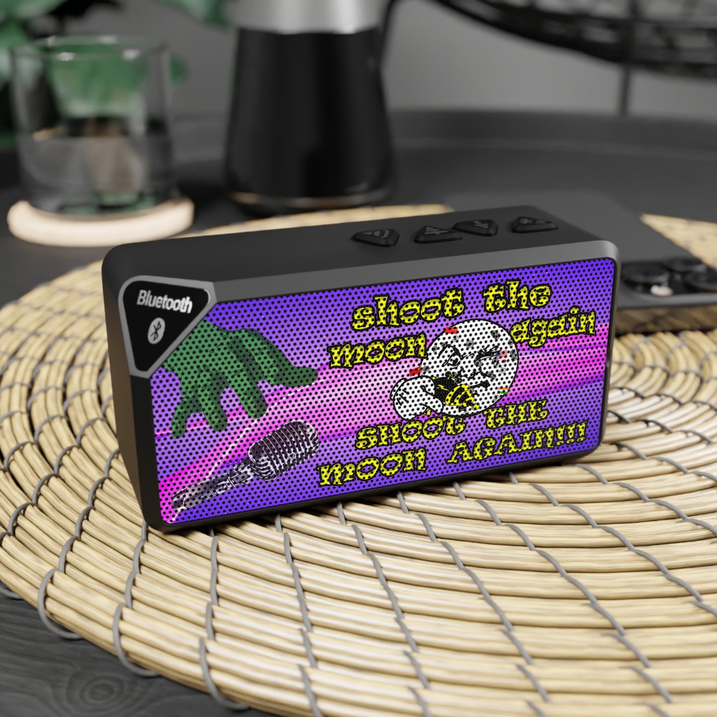 shoot the moon again - Jabba Bluetooth Speaker (purple-pink wave)