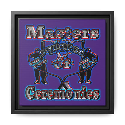 em cee squared - framed canvas art (purple)