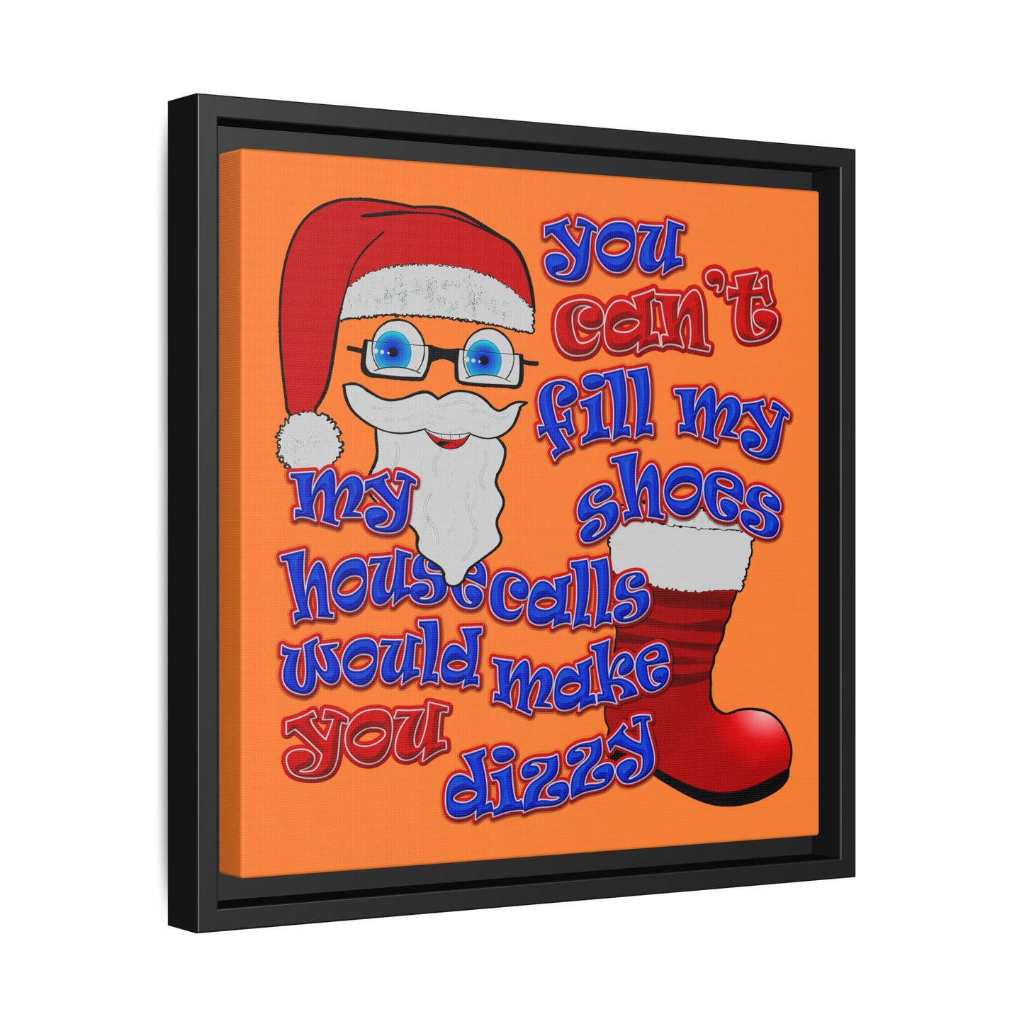 santa's shoes - framed canvas art (crusta)