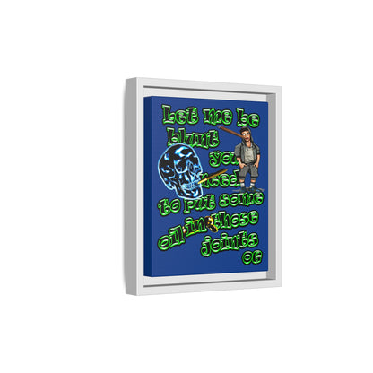 og - framed canvas art (dark blue)