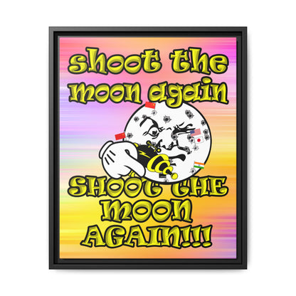 shoot the moon again - framed canvas art (color blur)