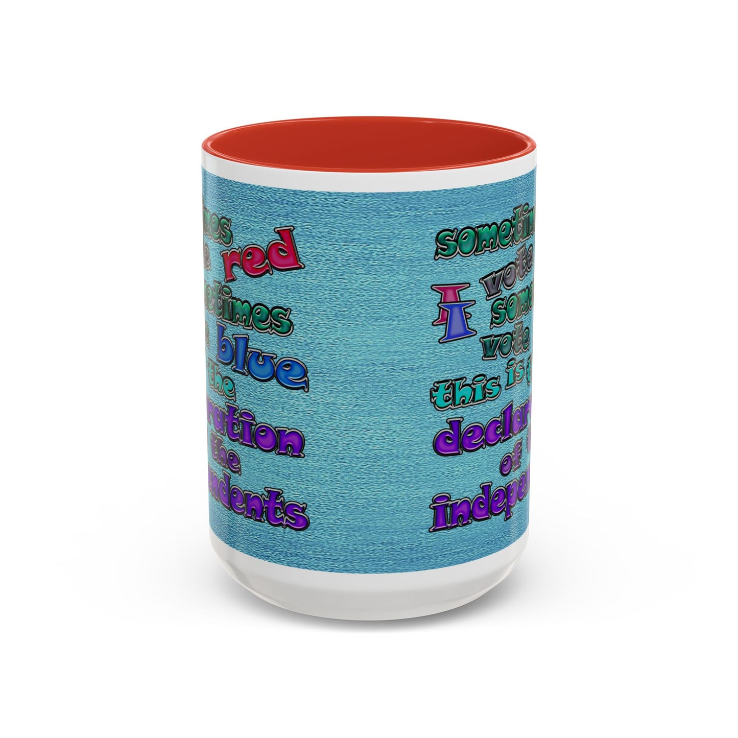 declaration of the independents - Accent Mug (faded blue)
