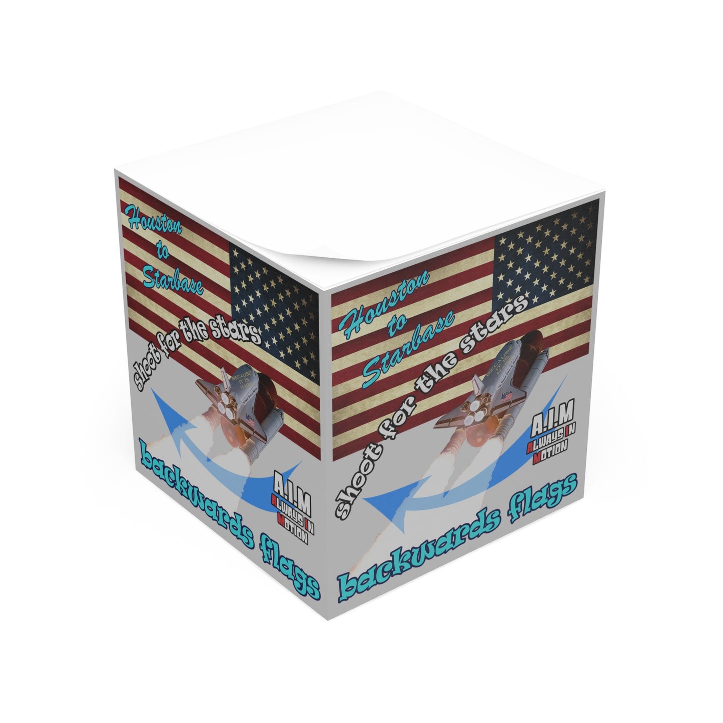 shoot for the stars - note cube (light grey)