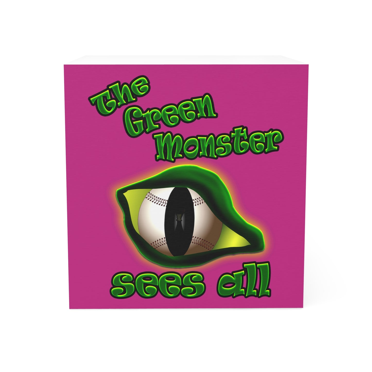 green monster - note cube (pink)