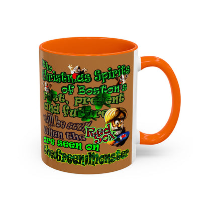 christmas spirits of boston - Accent Mug (light brown)