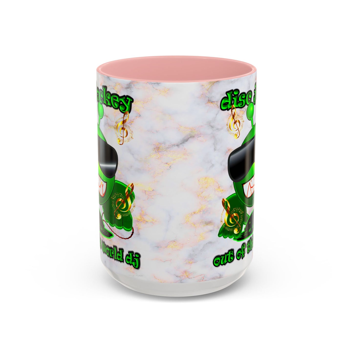 disc jockey - Accent Mug (white marble)