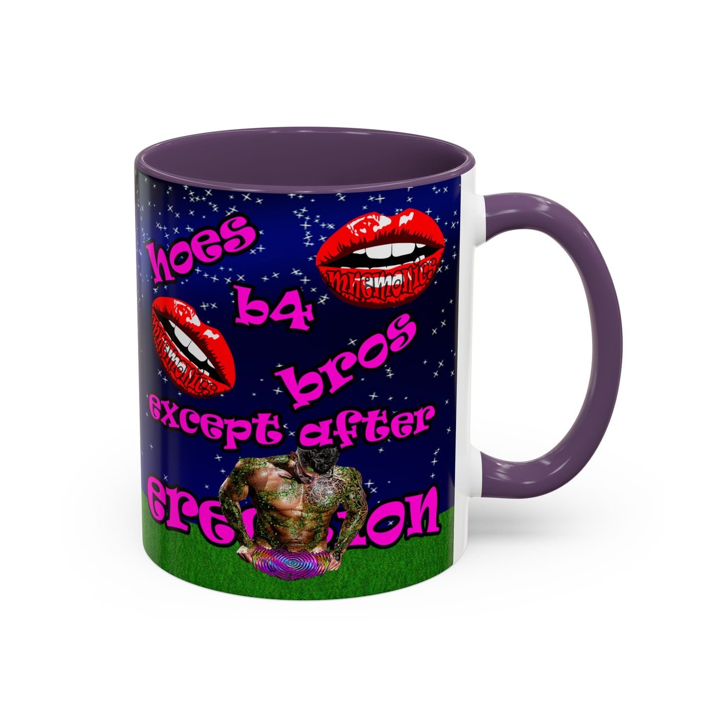 hoes b4 bros - Accent Mug ('snoops' background)