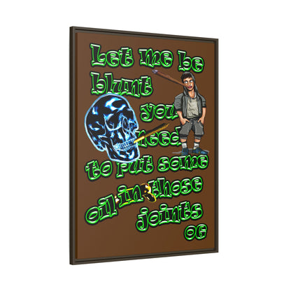 og - framed canvas art (brown)