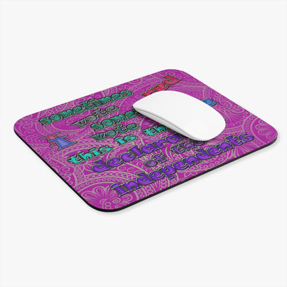 declaration of the independents - Mouse Pad (Rectangle) (pink swirl)