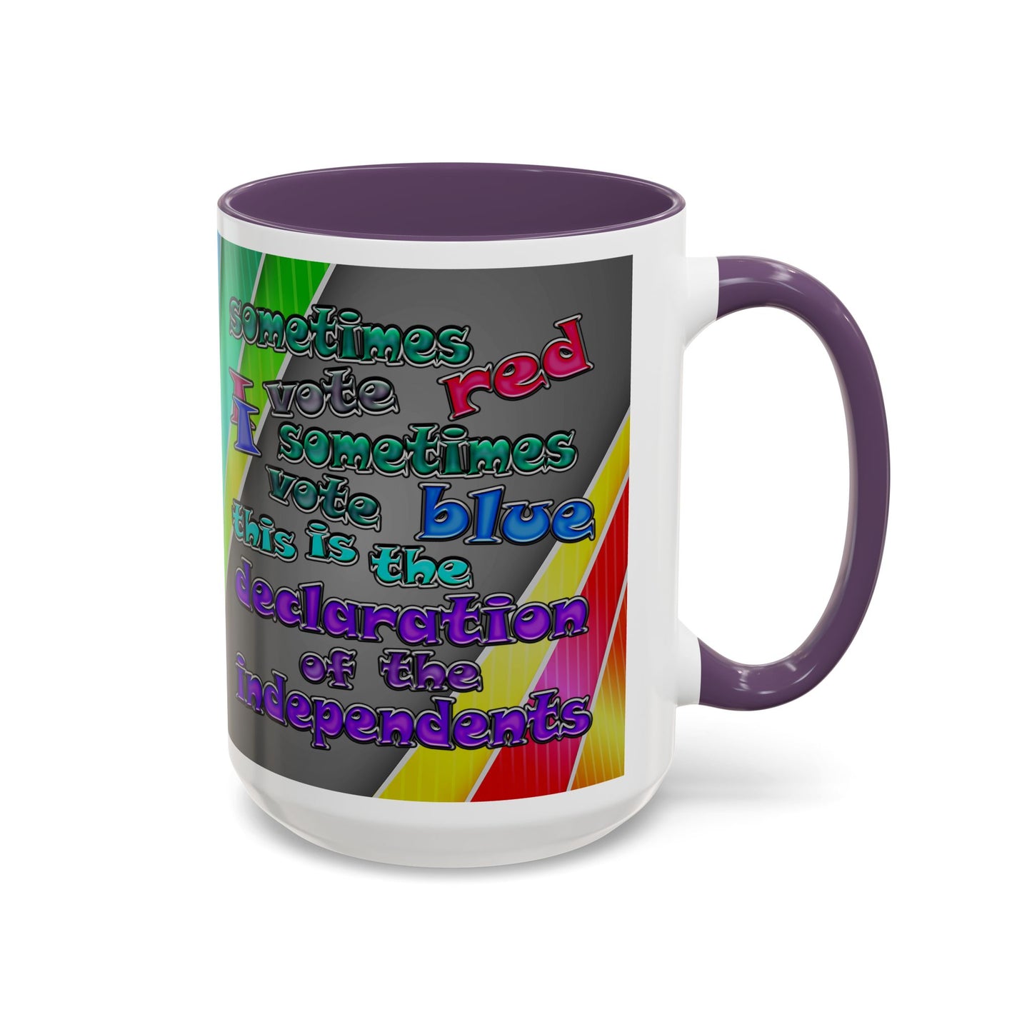 declaration of the independents - Accent Mug (rainbow split)