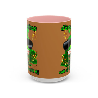 disc jockey - Accent Mug (light brown)