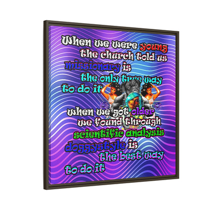 doggystyle - framed canvas art (purple wave)