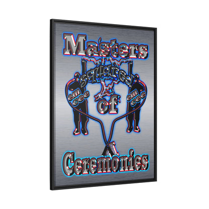 em cee squared - framed canvas art (brushed nickel)